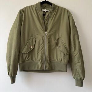 Olive Green Bomber Jacket Light Before Dark - Women